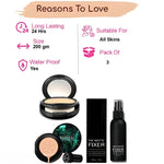 Load image into Gallery viewer, Sunisa Waterproof Foundation Bb and Cc Cream With Air Cushion and Makeup Fixer