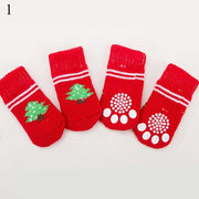 4Pcs Warm Puppy Dog Shoes