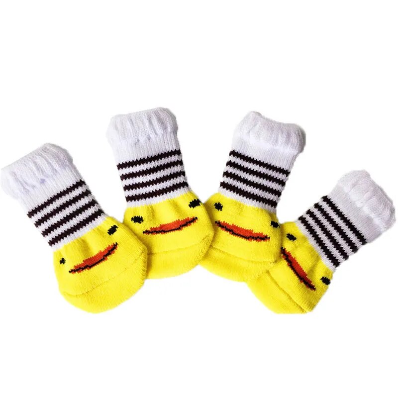 4Pcs Warm Puppy Dog Shoes
